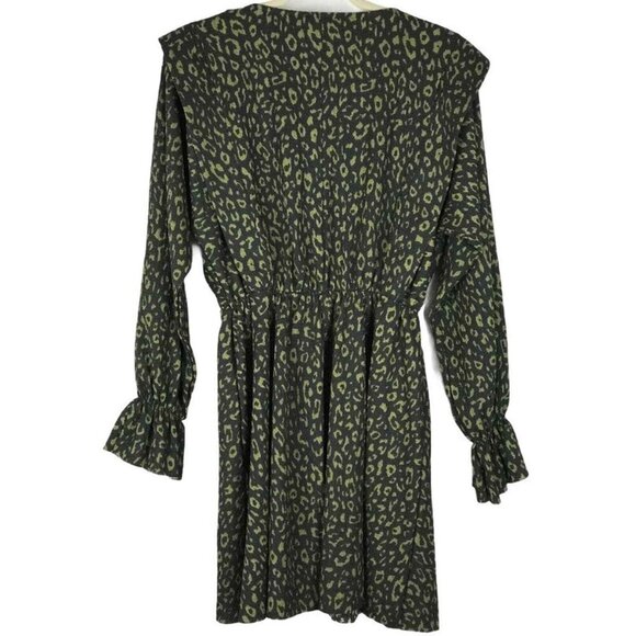 Zara | Long Sleeve Animal Print Textured Dress Size Small - Picture 1 of 7